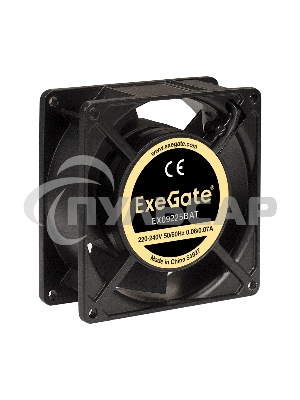 Вентилятор для корпуса ExeGate EX09225BAT черный, 92 мм, 2500 об/мин, 32 дБ