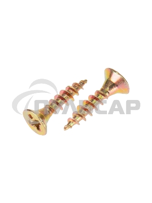 Саморез универсальный KRANZ 3.5х16, желтый цинк, короб (200 шт./уп.)