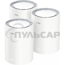 Бесшовный Mesh роутер Cudy M1800(3-Pack) AX1800 10/100/1000BASE-TX белый (упак.:3шт)