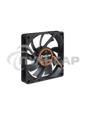 Вентилятор для корпуса ExeGate ExtraPower EP08015S3P черный, 80 мм, 2500 об/мин, 25.5 дБ, 3 pin