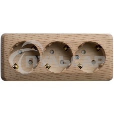 Розетка 3-м ОП Этюд 16А 250В защ. шторки с заземл. сосна SchE PA16-012D Розетка 3-м ОП Этюд 16А 250В защ. шторки с заземл. сосна SchE PA16-012D