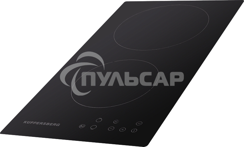 Электрическая варочная панель Kuppersberg ECO 301 / ширина 30 см, 2 зоны ускоренного нагрева HI-Light, сенсорное управление, 3 цифровых дисплея, 9 уровней мощности, таймер, автоматика закипания, автоотключение, защита от детей, индикаторы остаточного тепл
