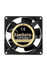 Вентилятор для корпуса ExeGate EX09225BAT черный, 92 мм, 2500 об/мин, 32 дБ
