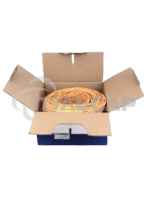 Кабель SkyNet Light UTPнг-LSZH 4x2x0,46, низкое дымовыделение, нулевое содержание галогенов, медный, FLUKE TEST, кат.5e, однож., 305 м, box, оранжевый