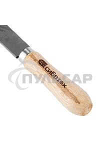 Напильник СИБРТЕХ,200 мм,плоский,деревянная ручка16226