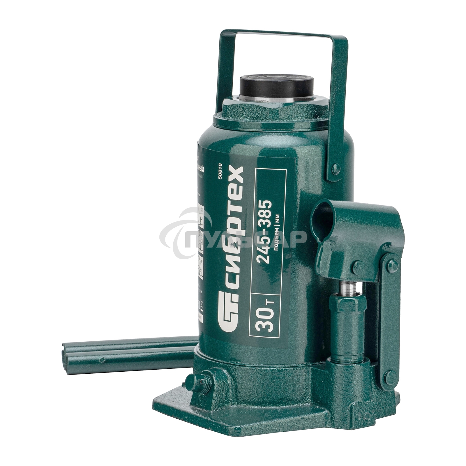 Домкрат гидравлический Сибртех бутылочный, 30т, 245-385мм