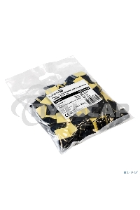 Самоклеющаяся площадка для крепления стяжек ExeGate EX293142RUS STM2020B-100 (20х20 мм, halogen free, -40°C - +85°C, черная, 100 шт)