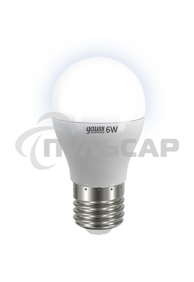 Лампа cветодиодная Gauss LED Elementary Globe 6W E27 4100K арт. 53226