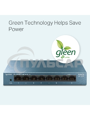 Коммутатор TP-Link LS108G 8-портовый 10/100/1000 Мбит/с настольный коммутатор SMB