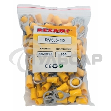 Наконечник кольцевой изолированный ø 10.5 мм 4-6 мм² (НКи 6.0-10/НКи5,5-10) желтый Rexant