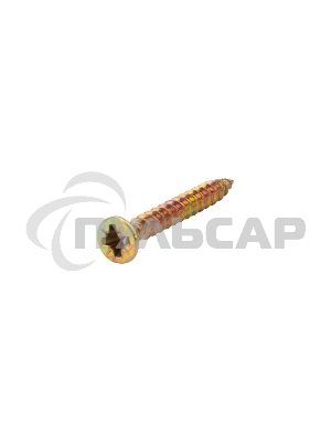 Саморез универсальный KRANZ 3.5х30, желтый цинк, короб (200 шт./уп.)