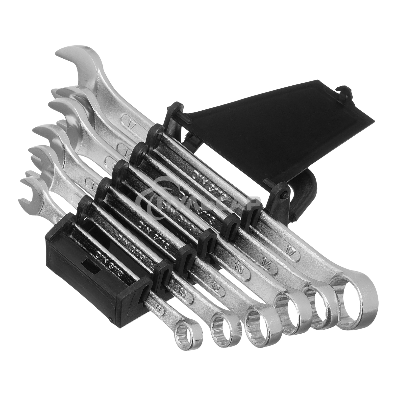 Набор ключей комбинированных, 8 - 17 мм, CrV, 6 шт.Сибртех