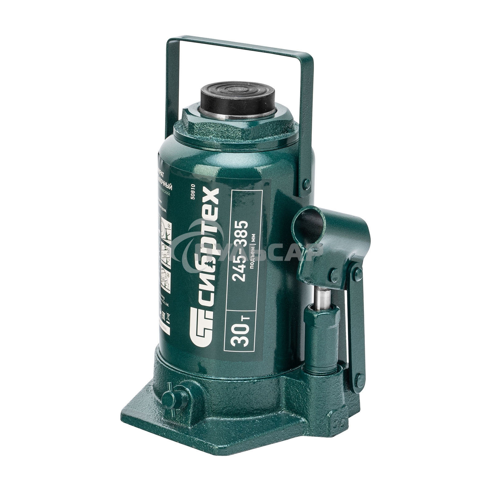 Домкрат гидравлический Сибртех бутылочный, 30т, 245-385мм