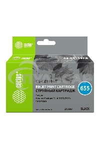 Картридж струйный Cactus CS-CZ109AE №655 черный (21,6 мл) для HP DJ IA 3525/5525/4515/4525