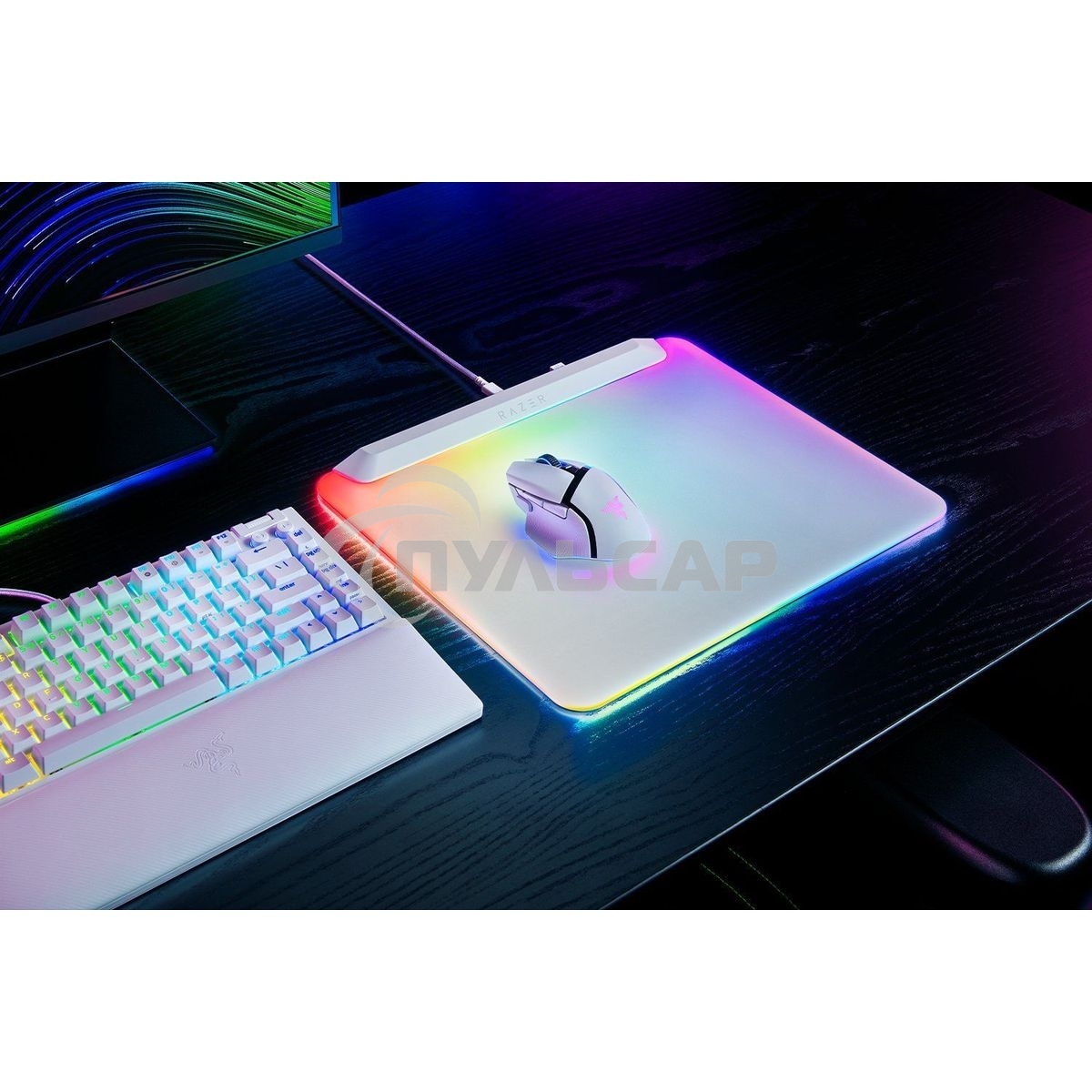 Игровой коврик для мыши Razer Firefly V2 Pro белый Hard Surface Mouse Mat
