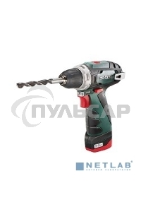 Дрель-шуруповерт Metabo PowerMaxx BS 600984500, Аккумуляторный, 12В, 2 АКБ, Кейс