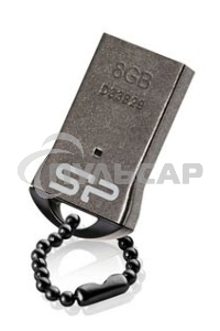 Флешка USB R/W Silicon Power 8 Gb Touch T01 SP008 Gb,UF2T01V1K USB 2.0 черный/серебристый