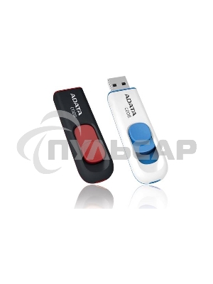 Флешка USB ADATA С008 (AC008-64G-RWE), 64 Gb, USB 2.0, R/W 15/5, белый/синий