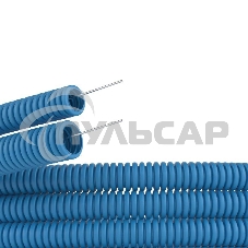 Труба гофрированная ППЛ d20мм легкая с протяж. син. (уп.100м) ДКС 11920 Труба гофрированная ППЛ d20мм легкая с протяж. син. (уп.100м) ДКС 11920