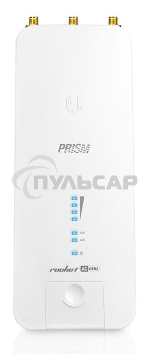 Точка доступа UBIQUITI RP-5AC-Gen2 Rocket 5AC PRISM Gen 2 Радиоустройство 5 ГГц, PtMP/PtP, airMAX ac, 2x RP-SMA, фильтры airPrism, GPS Sync