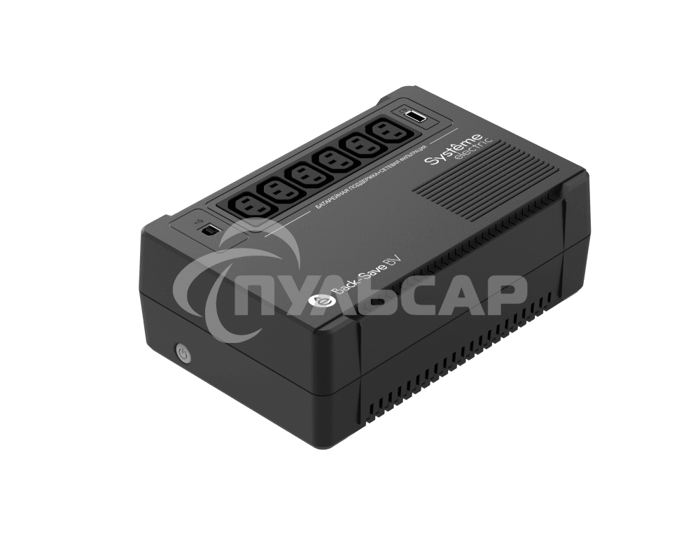 Источник бесперебойного питания Systeme Electriс Back-Save, 600VA/360W, 230V, Line-Interactive, AVR, 6xC13 Outlets, USB charge(type A), USB