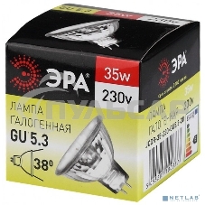 Лампа галогенная ЭРА GU5.3-JCDR (MR16) -35W-230V-Cl(10/200/6000)
