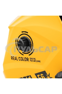 Щиток защитный лицевой (маска сварщика) F6, см. окно 93х43, Real Color, DIN 5-8/9-13 Denzel