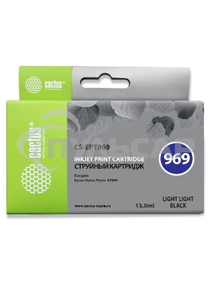 Картридж струйный Cactus CS-EPT969 светло-серый (13 мл) для Epson Stylus Photo R2880