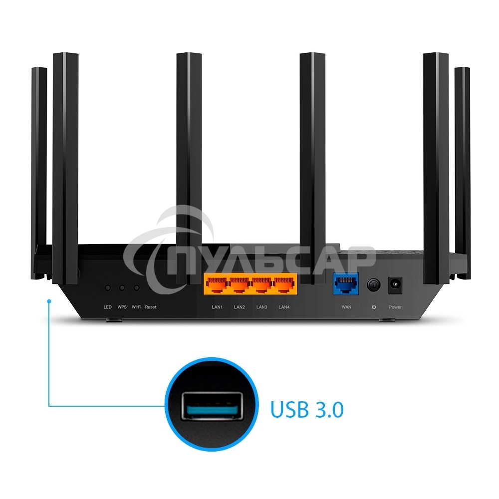 Роутер TP-Link Archer AX73 AX5400 Dual Band Wireless Gigabit Router, 1.5 GHz Tri-Core CPU, 1 GE WAN + 4 GE LAN ports, 1× USB 3.0 Port, support 1024-QAM, OFDMA, MU-MIMO, Airtime Fairness, Beamforming, 160MHz Channel Width, come with HomeShieldTM, support R