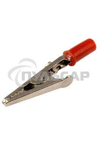 Зажим крокодил Rexant, длина 53 мм, ток 15A, 2 шт., пакет БОПП