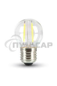 Ретро-лампа Neon-night Filament G45 E27, 2W, 230 В, теплый белый 3000 K