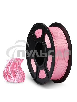 Филамент NVPRINT Silk PLA+ Pink для 3D печати диаметр 1.75мм длина 330 метров масса 1 кг