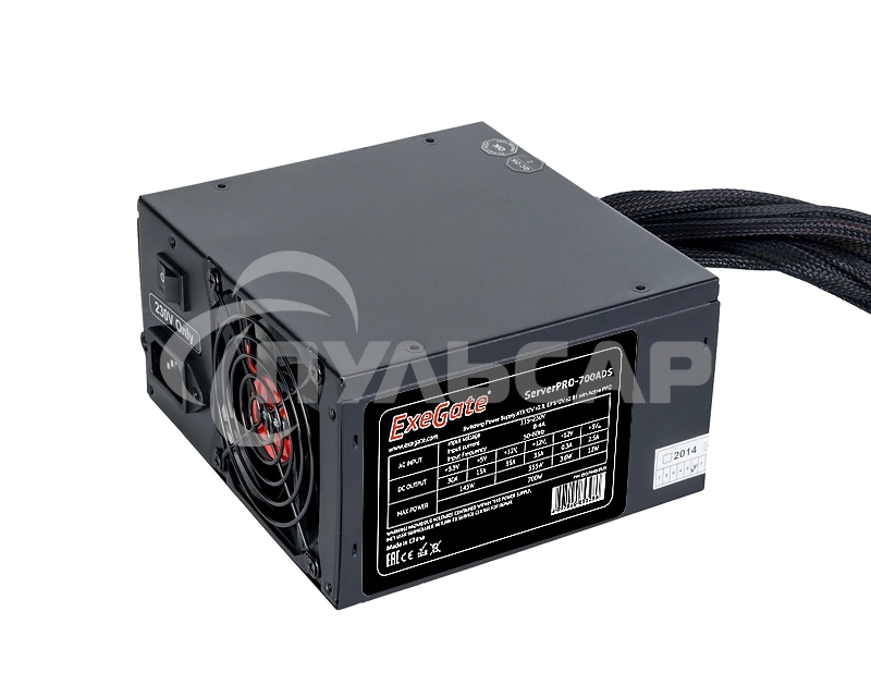 Блок питания серверный ExeGate (RM-700ADS) APFC,2х8см fan, 20+4pin/(4+4)pin+(4+4)pin, 2xPCI-E, 9xSATA