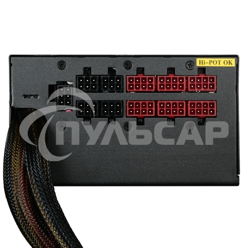 Блок питания CWT PUO1050V-G, 1050Вт, 80 PLUS Gold, 140мм, модульный, черный