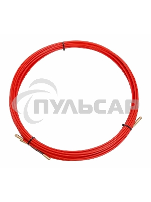 Протяжка кабельная (мини УЗК в бухте), стеклопруток, d=3,5мм, 15м КРАСНАЯ (47-1015)