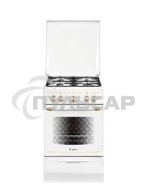 Плита газовая Gefest ПГ 5100-02 0185 белый, конфорок 4 шт, духовка 52 л, 50 см x 85 см x 58.5 см