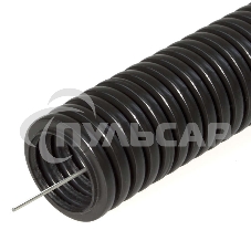 Труба гофрированная ПНД d16мм с протяж. черный (уп.100м) Урал Пак ГФ-1100016-100