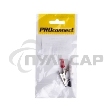 Зажим крокодил Rexant, длина 53 мм, ток 15A, 2 шт., пакет БОПП