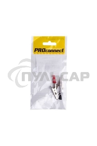 Зажим крокодил Rexant, длина 53 мм, ток 15A, 2 шт., пакет БОПП