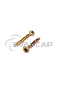 Саморез универсальный KRANZ 3.5х30, желтый цинк, короб (200 шт./уп.)