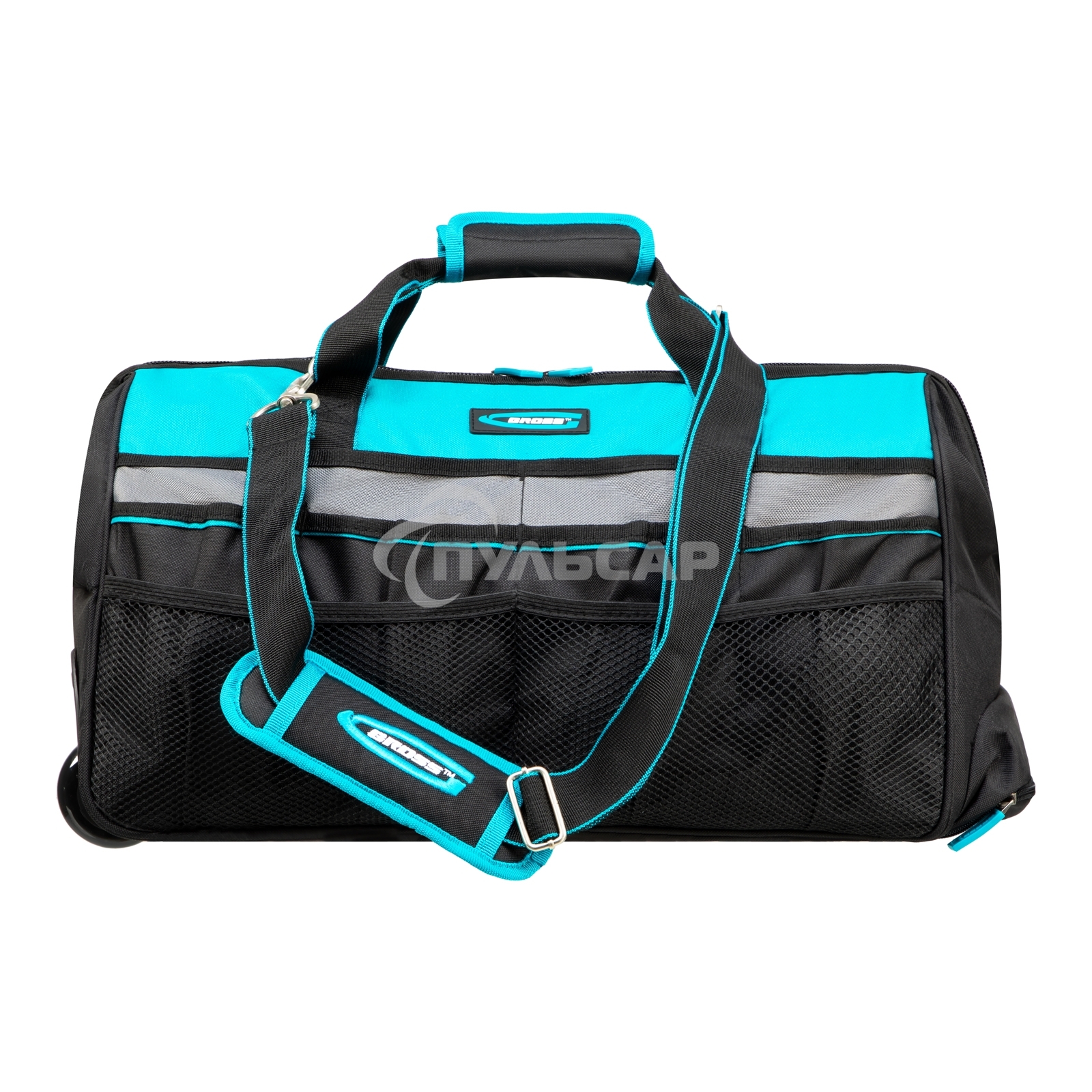 Сумка для инструмента, 500х280х290мм, выдвижная рукоятка, колеса, наплечный ремень Gross