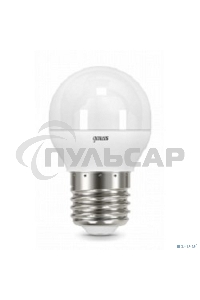 Лампа светодиодная Gauss LED Шар E27 9.5W 890lm 3000K 1/10/50