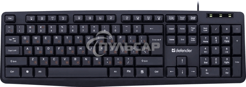 Клавиатура проводная Defender Concept HB-164, USB, черный