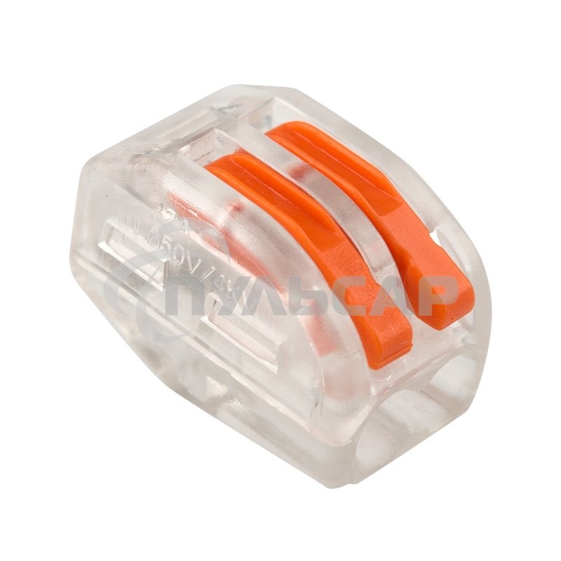 Универсальная клемма 2-проводная, прозрачная (0,08-2,5/4 мм²) (50 шт./уп.) Rexant