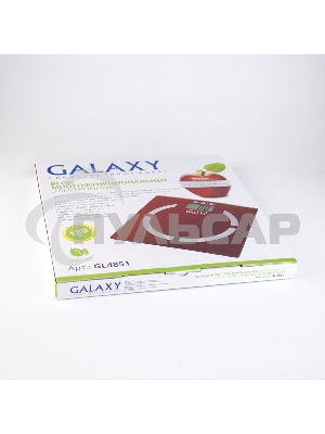 Весы многофункциональные Galaxy GL 4851, красный, электронные, эл. пит. 