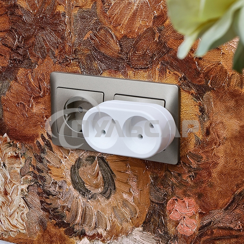 Двойник электрический 6А без заземления, белый Rexant