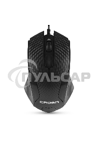 Мышь проводная Crown CMM-100 черный, 1000 dpi, USB, кнопки - 3