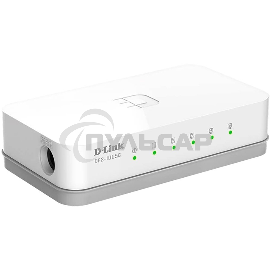Коммутатор D-Link DES-1005C/B1A, 5-port UTP 10/100Mbps Auto-sensing, Stand-alone, Unmanaged Palm-top Fast Ethernet Switch