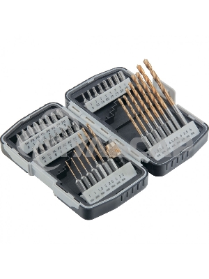 Набор бит Matrix и сверл магнитный адаптер crv в пласт. боксе 40шт.