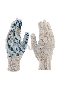 Перчатки трикотажные, с ПВХ точкой, 7 класс, Россия Сибртех